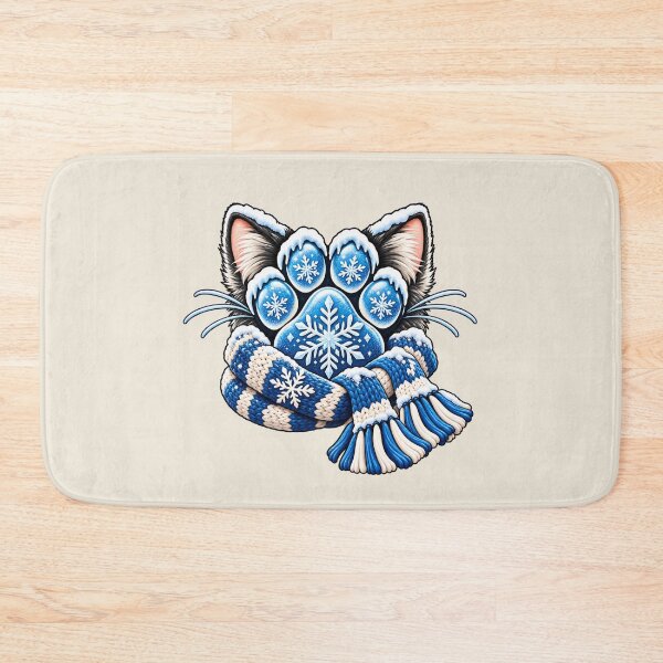 Item preview, Winter Cat Mom Gift Snowflake Paw Cozy Scarf Style designed and sold by Corvoria.