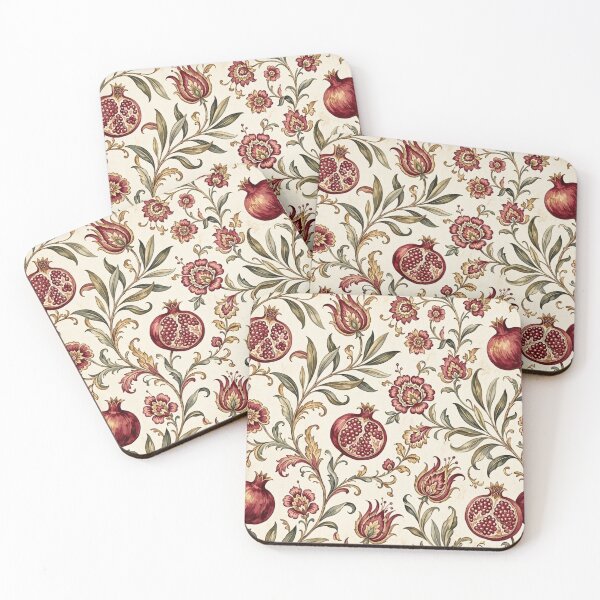 Item preview, Traditional Turkish Pomegranate & Tulip Pattern | Ottoman Vintage Botanical Art designed and sold by Dogandesighn.