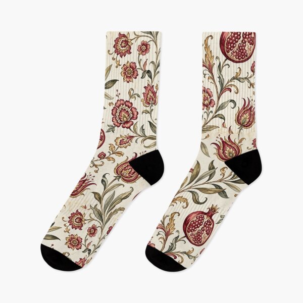 Item preview, Traditional Turkish Pomegranate & Tulip Pattern | Ottoman Vintage Botanical Art designed and sold by Dogandesighn.
