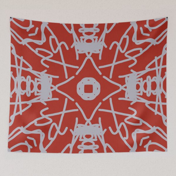 Item preview, Crimson Symmetry Abstract Digital Art Pattern designed and sold by ThaCriações.