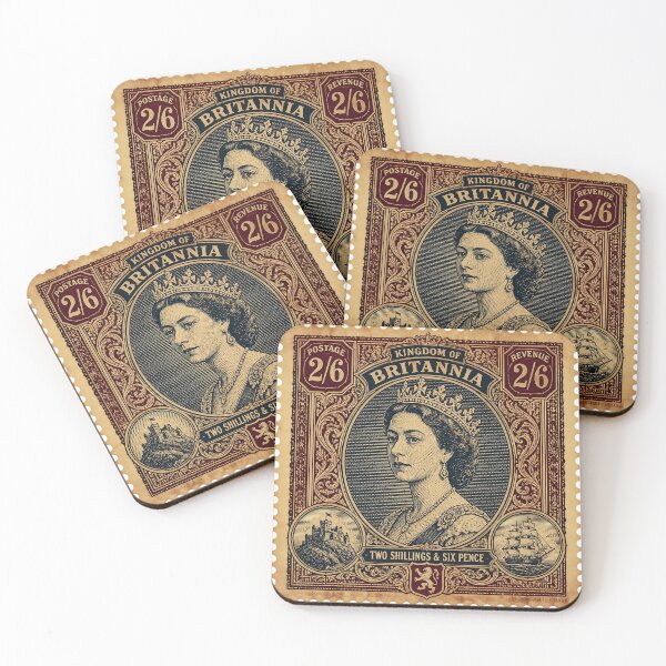 Item preview, Vintage Kingdom of Britannia Postage Stamp Art designed and sold by aysenism.
