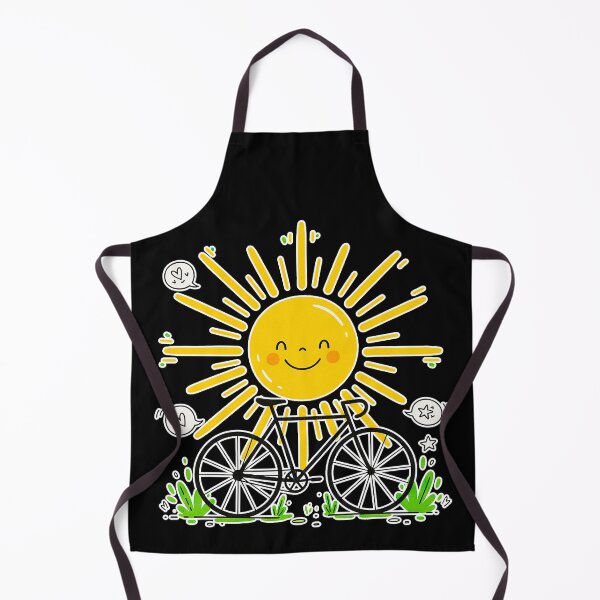 Item preview, Happy Smiling Sun Bicycle Illustration designed and sold by RICAMTP.