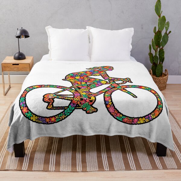 Item preview, Floral Mosaic Cyclist Colorful Flowers designed and sold by RICAMTP.