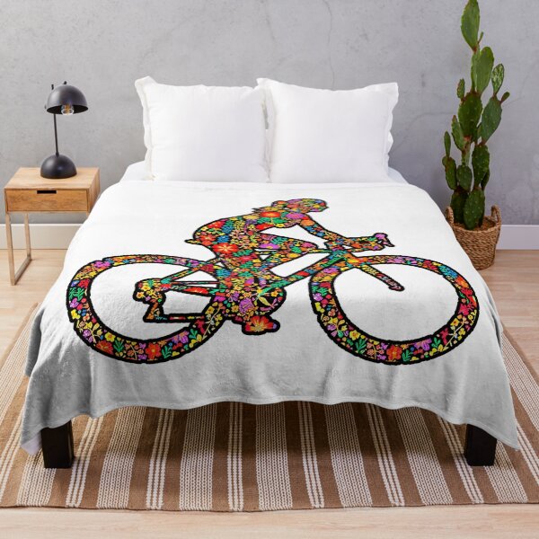 Item preview, Flower Petal Cyclist Woman on Bike designed and sold by RICAMTP.