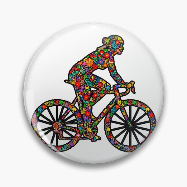 Item preview, Floral Cyclist with Spoked Wheels designed and sold by RICAMTP.