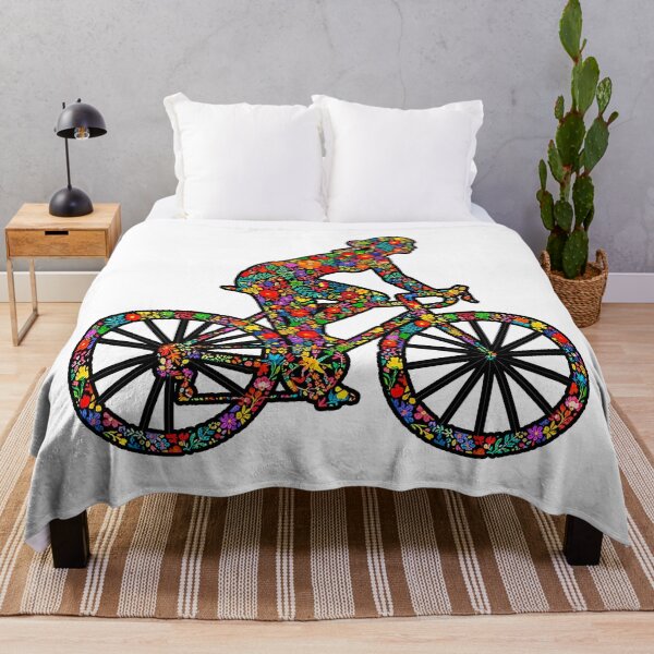Item preview, Floral Cyclist with Spoked Wheels designed and sold by RICAMTP.
