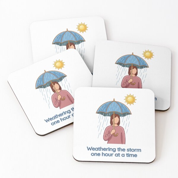 Item preview, Weathering The Storm One Hour At A Time Minimalist Mental Health Line designed and sold by jrzvibe.
