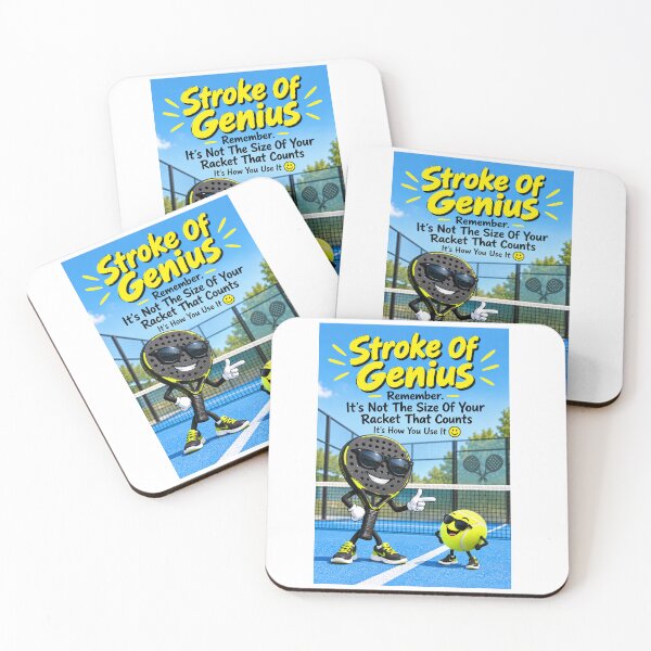Item preview, Stroke of Genius Padel Pun designed and sold by LetsPlayPadel.