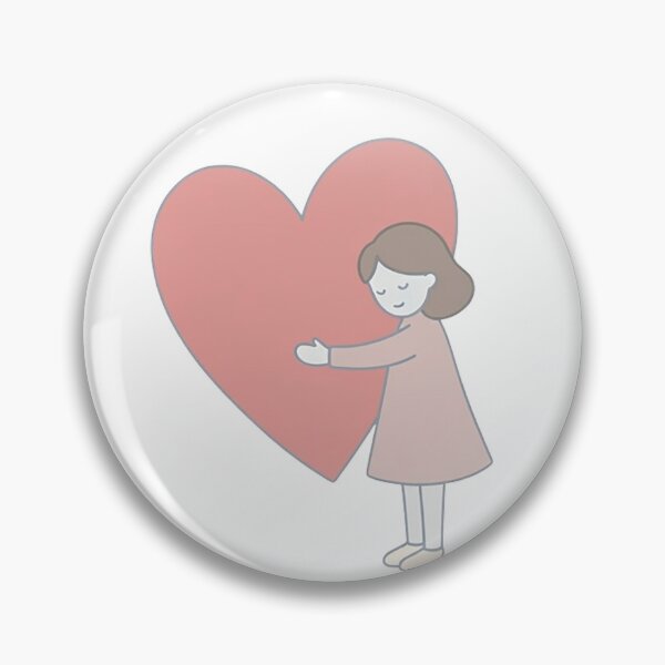 Item preview, Girl Hugging A Heart - Self Love & Mental Health designed and sold by The Red Lime.