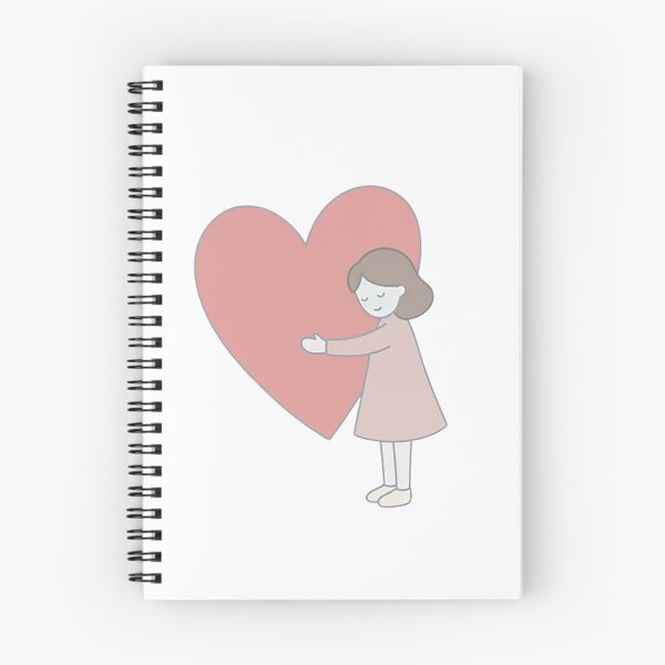 Item preview, Girl Hugging A Heart - Self Love & Mental Health designed and sold by The Red Lime.