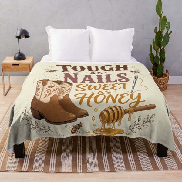 Item preview, Tough As Nails Sweet As Honey Western Cowgirl Boots and Bees designed and sold by Colorfulman.
