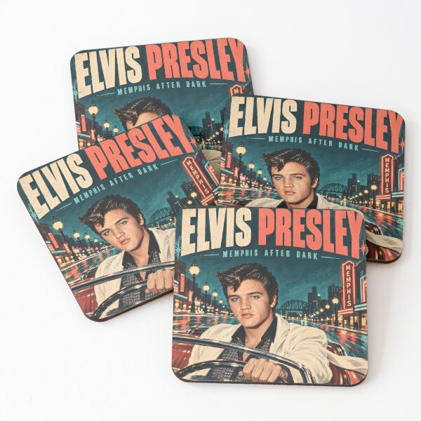Item preview, Elvis Presley – Memphis After Dark Vintage Night Drive Poster designed and sold by ElvisVintagePosters.
