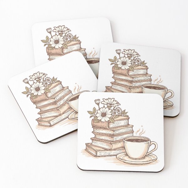 Item preview, Cozy Books and Coffee - Vintage Woodcut Illustration designed and sold by aysenism.