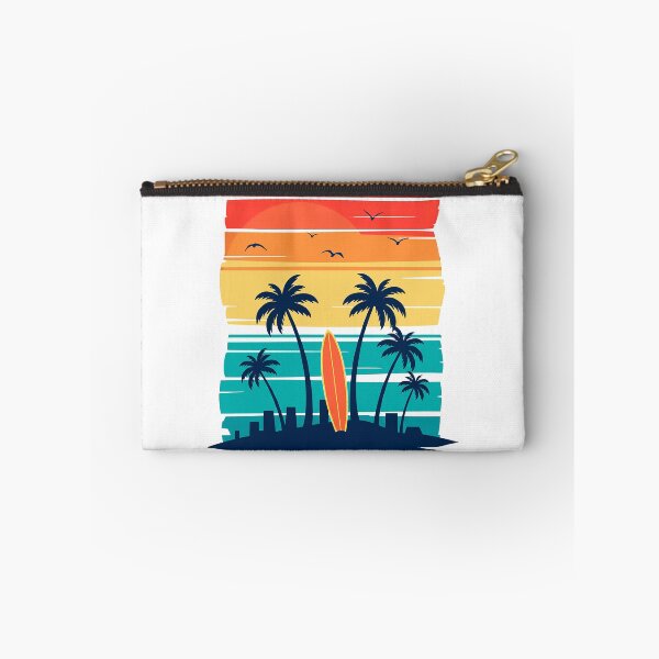 Item preview, Retro Beach Sunset with Palm Trees and Surfboard designed and sold by RICAMTP.