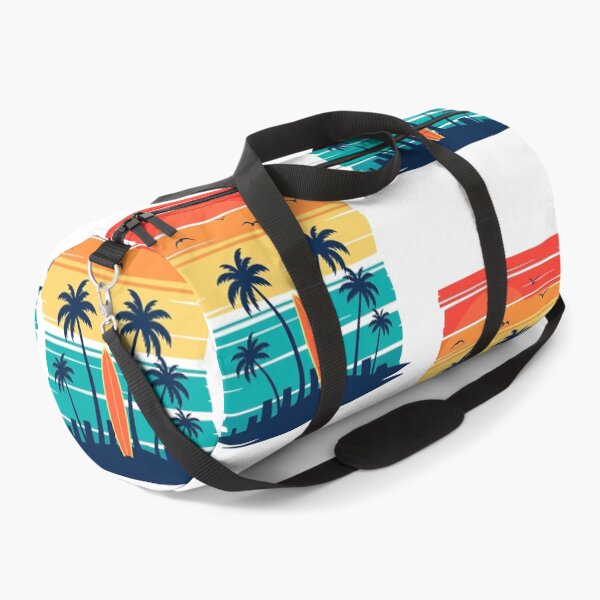 Item preview, Retro Beach Sunset with Palm Trees and Surfboard designed and sold by RICAMTP.