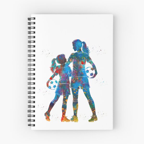 Item preview, Soccer Mom and Daughter Watercolor Art designed and sold by Liededrom..