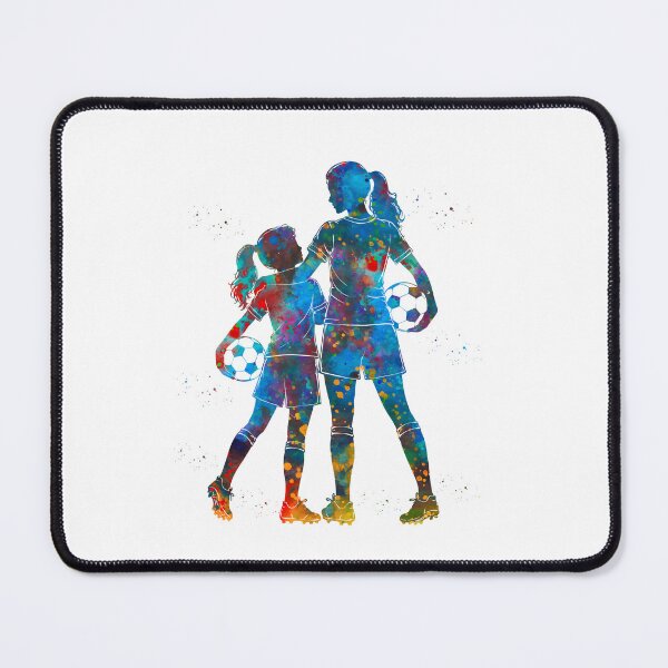 Item preview, Soccer Mom and Daughter Watercolor Art designed and sold by Liededrom..