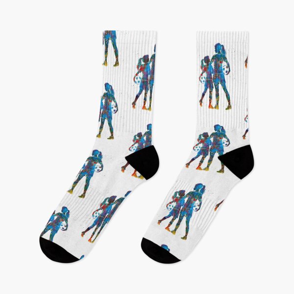 Item preview, Mother and Daughter Soccer Watercolor Art designed and sold by Liededrom..