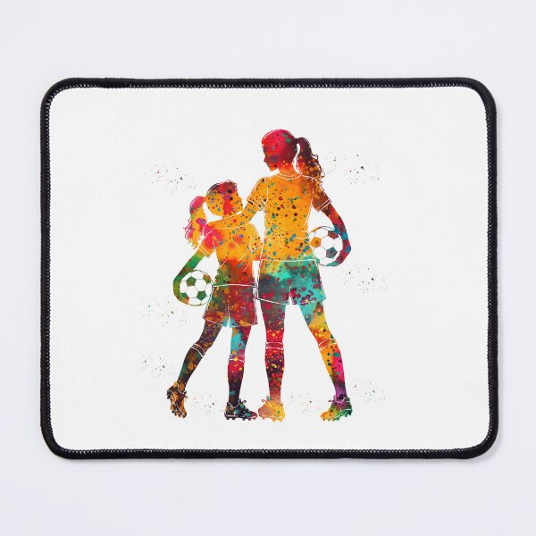 Item preview, Soccer Mom and Daughter Watercolor Art designed and sold by Liededrom..