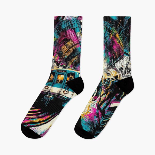 Item preview, Punk with Mohawk in Subway Station Colorful designed and sold by RICAMTP.