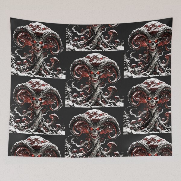 Item preview, Ancient Forest Krampus Mushroom Demon Dark Art designed and sold by GodsMonsterss.