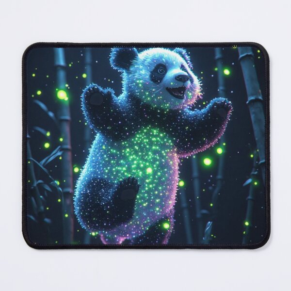 Item preview, Glowing Panda Cute Fantasy Animal Magical Bamboo Forest Art designed and sold by FusionCipher.