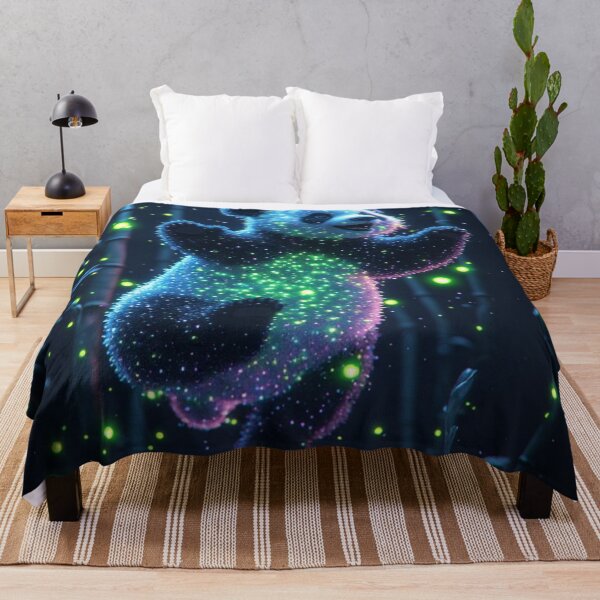 Item preview, Glowing Panda Cute Fantasy Animal Magical Bamboo Forest Art designed and sold by FusionCipher.