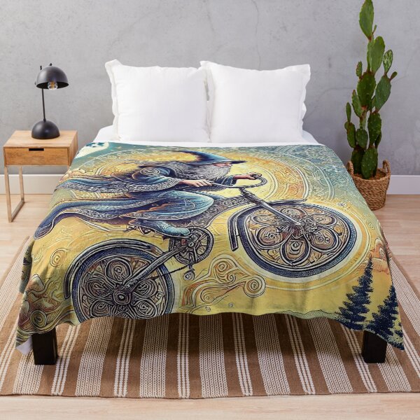 Item preview, Wizard Riding Bicycle Under the Moon designed and sold by RICAMTP.