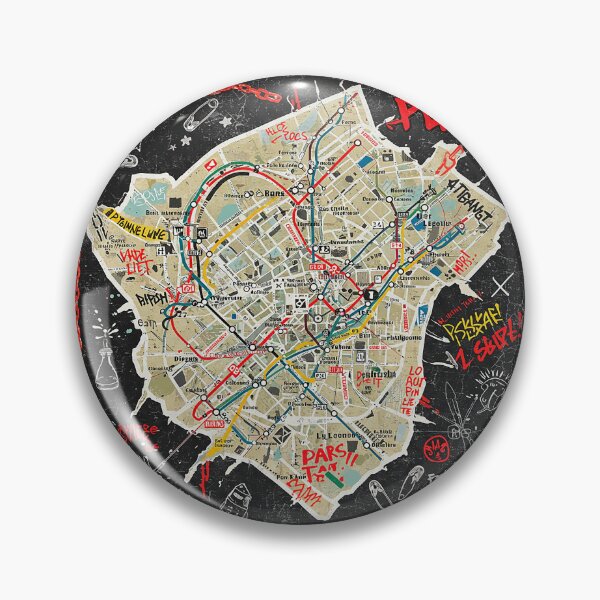 Item preview, Punk Graffiti City Metro Map Black designed and sold by RICAMTP.