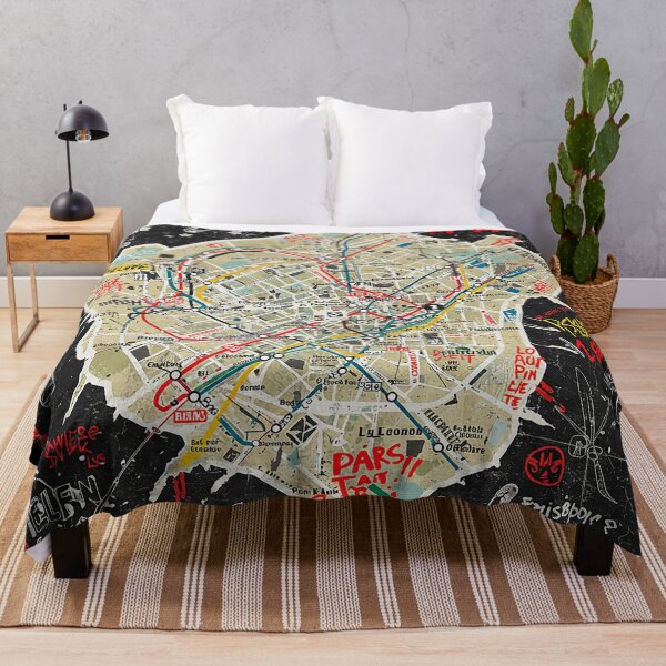 Item preview, Punk Graffiti City Metro Map Black designed and sold by RICAMTP.