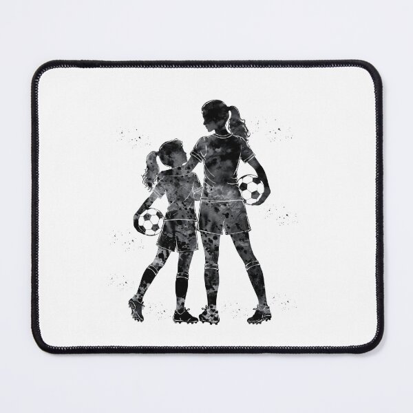 Item preview, Soccer Mom and Daughter Watercolor Art designed and sold by Liededrom..