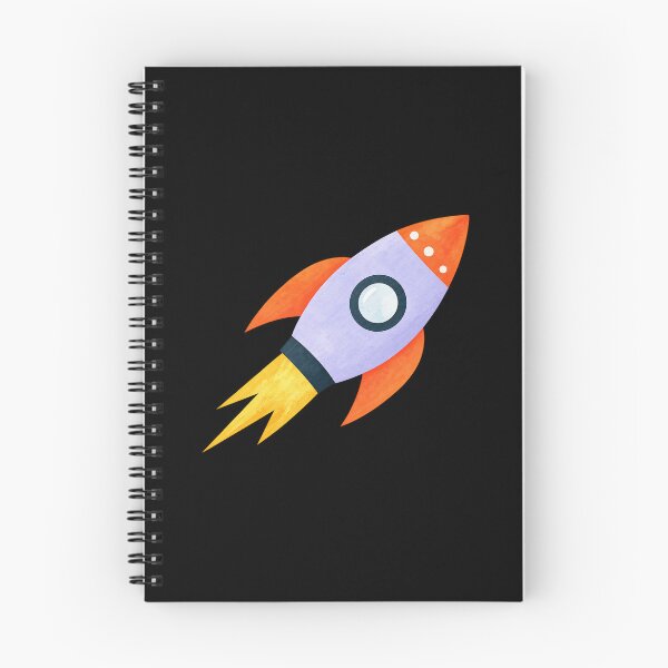 Item preview, Retro Watercolor Rocket Flying Through Space designed and sold by -KRAFTWERK.