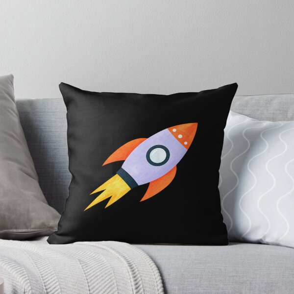 Item preview, Retro Watercolor Rocket Flying Through Space designed and sold by -KRAFTWERK.