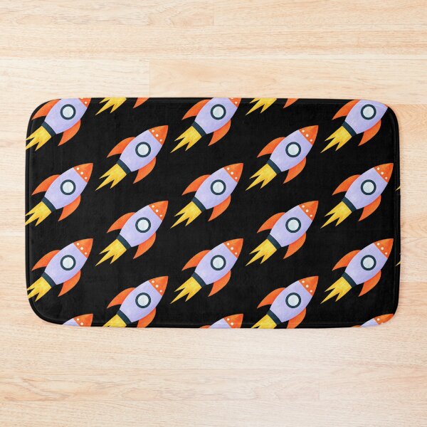 Item preview, Retro Watercolor Rocket Flying Through Space designed and sold by -KRAFTWERK.