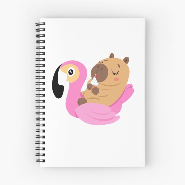 Item preview, Capybara Ice Cream Flamingo Float Summer Relaxation designed and sold by SkeletonsDanger.