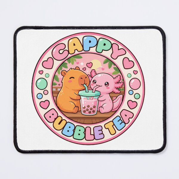 Item preview, Cappy Bubble Tea Capybara Axolotl Kawaii Boba Drink Lovers designed and sold by HumansStuck12.