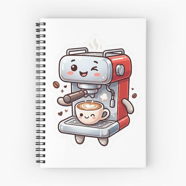 Item preview, Kawaii Espresso Machine - Cute Coffee & Barista Art designed and sold by The Red Lime.
