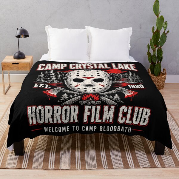 Item preview, Vintage 80s Slasher Camp Crystal Lake Horror Film Club designed and sold by malikrosendo23.