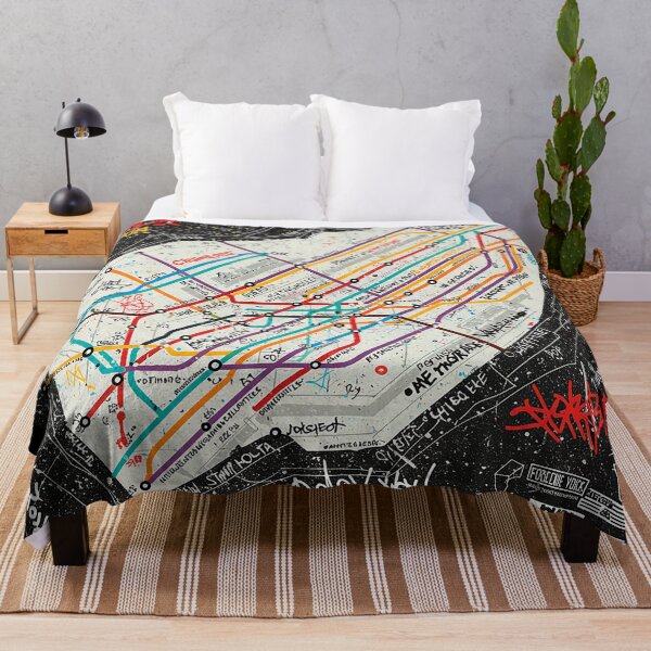 Item preview, Colorful City Transit Map Graffiti designed and sold by RICAMTP.