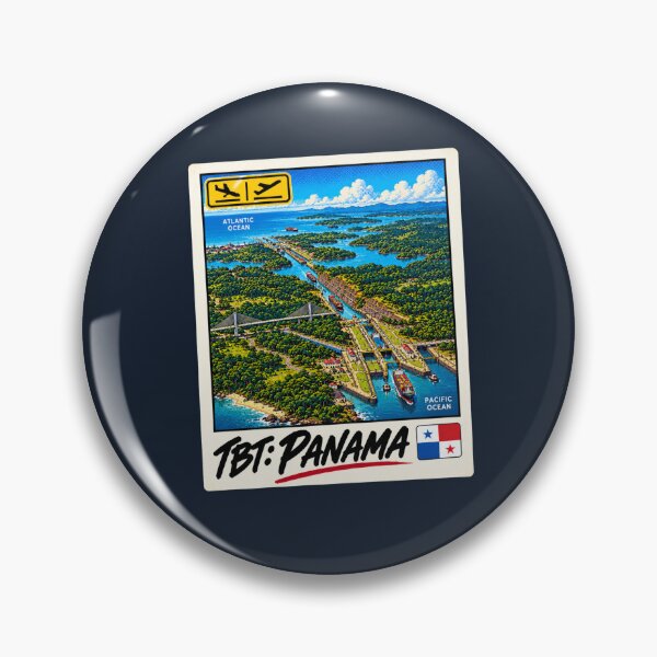 Item preview, TBT Panama Canal Aerial View Atlantic Pacific Vintage Travel Postcard designed and sold by ByJeffro.