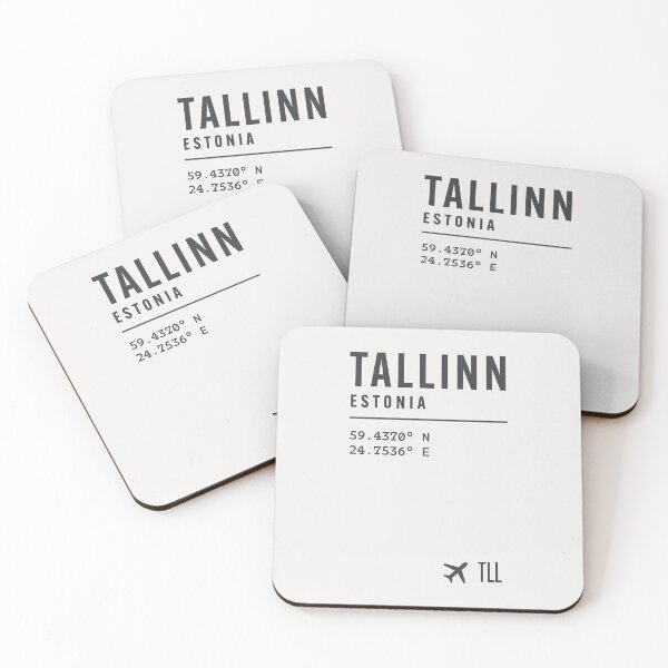 Item preview, Tallinn Estonia Coordinates Travel Typography designed and sold by drTerrens.