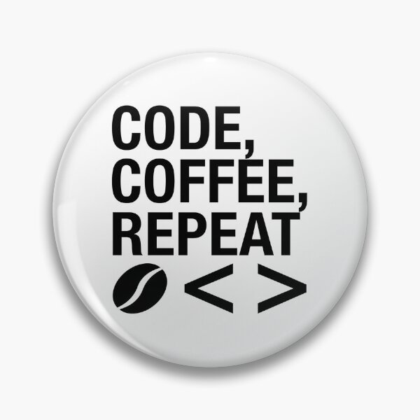 Item preview, Code Coffee Repeat Sharp Minimalist Developer Quote designed and sold by pattman.