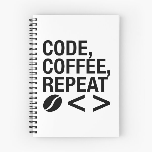 Item preview, Code Coffee Repeat Sharp Minimalist Developer Quote designed and sold by pattman.