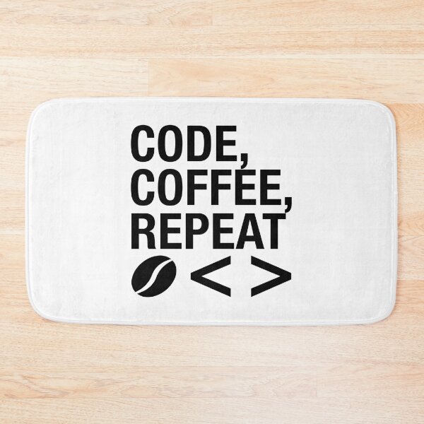 Item preview, Code Coffee Repeat Sharp Minimalist Developer Quote designed and sold by pattman.