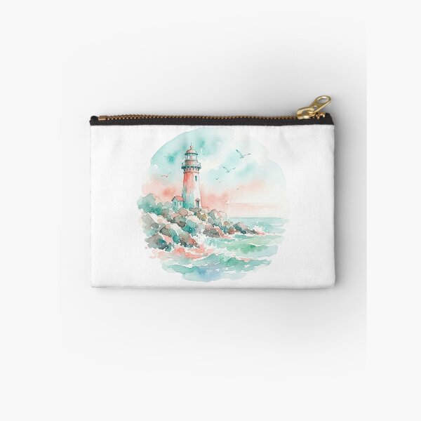 Item preview, Watercolor Lighthouse - Coastal Ocean & Nautical Art designed and sold by The Red Lime.