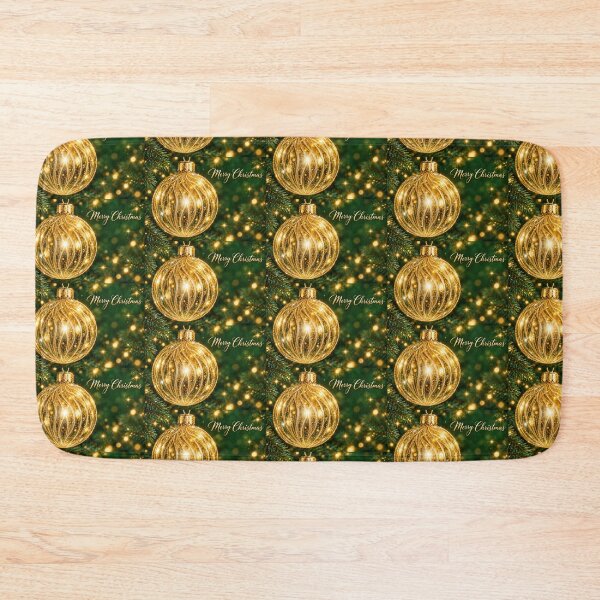 Item preview, Golden Christmas Ornament on Emerald Green designed and sold by Kimberly Palmer.