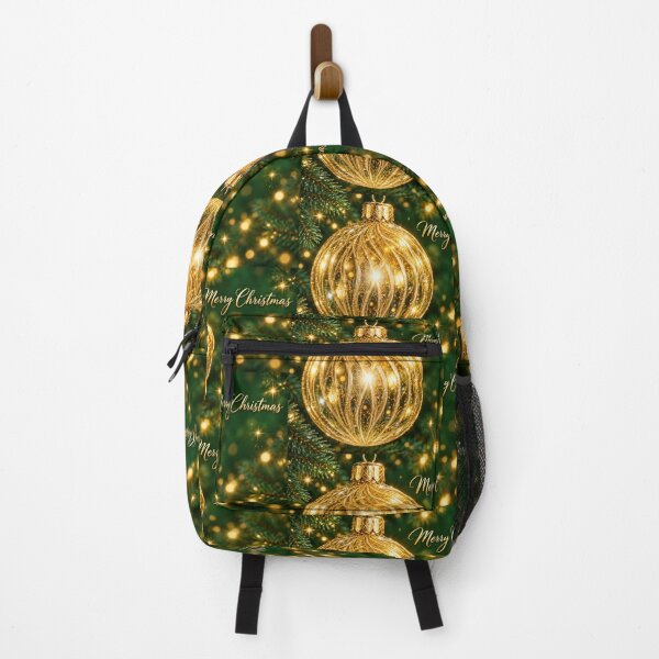 Item preview, Golden Christmas Ornament on Emerald Green designed and sold by Kimberly Palmer.
