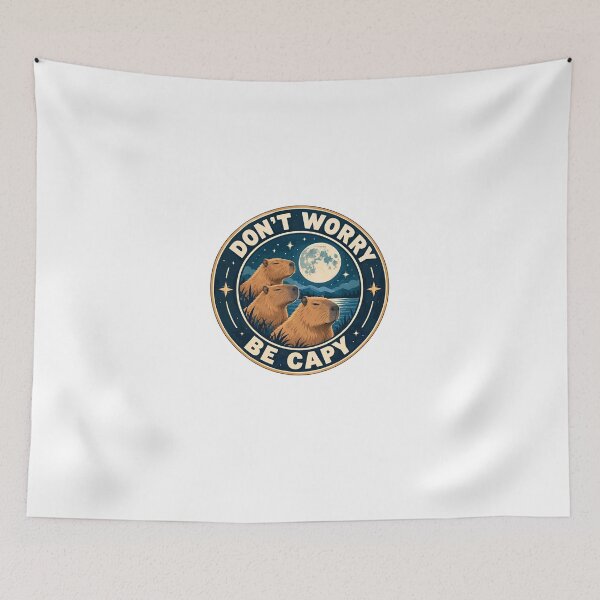 Item preview, Don't Worry Be Capy Capybara Animal Lover Pun designed and sold by HumansStuck12.