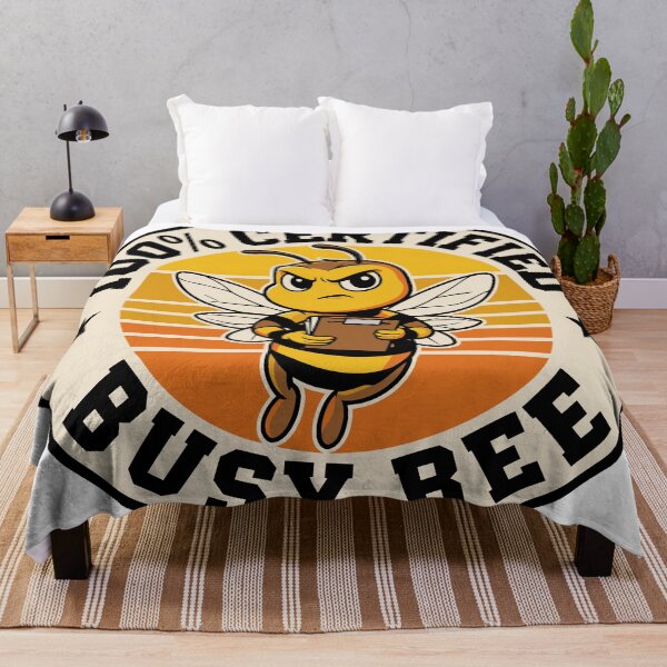 Item preview, 100% Certified Busy Bee Funny Retro Badge Design designed and sold by JPees.