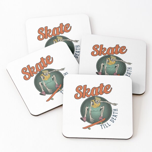Item preview, Skate Till Death Skateboarder Skater Fan designed and sold by SkeletonsDanger.